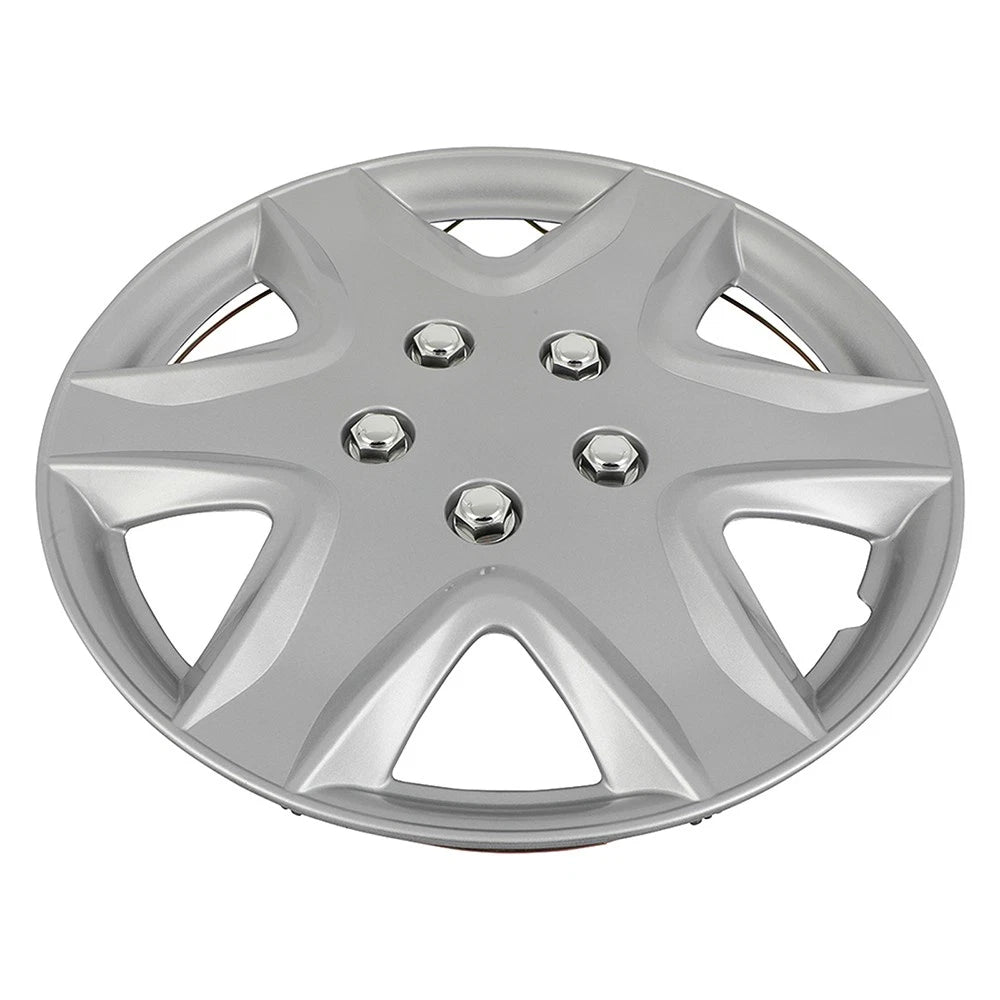 Set of 4 15" Wheel Full Hub Caps for R15 Tires & Steel Rim Silver