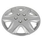 Set of 4 15" Wheel Full Hub Caps for R15 Tires & Steel Rim Silver