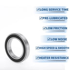 Deep Groove Ball Bearing 6015DDU for Scooter Skateboard Wheel (P0)