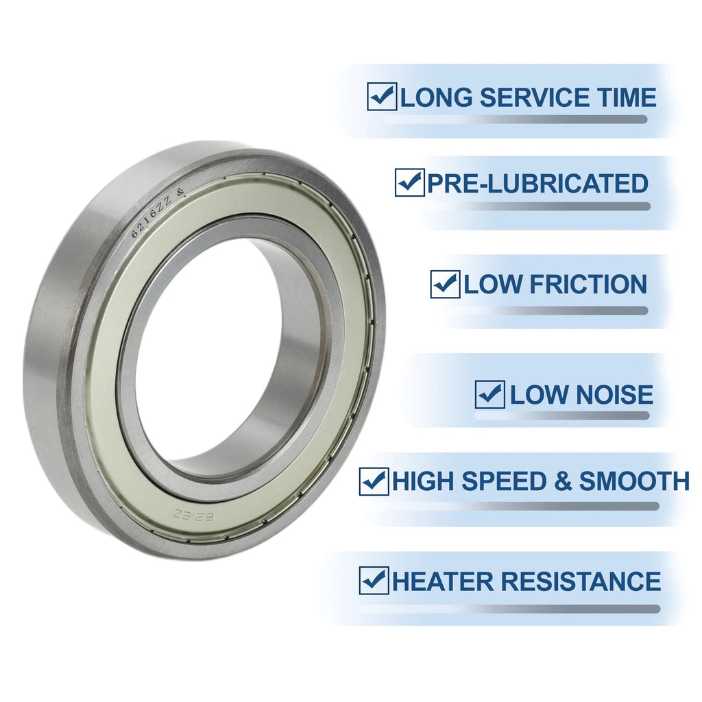 Deep Groove Ball Bearing 6216ZZ for Scooter Skateboard Wheel (80x140x26mm)