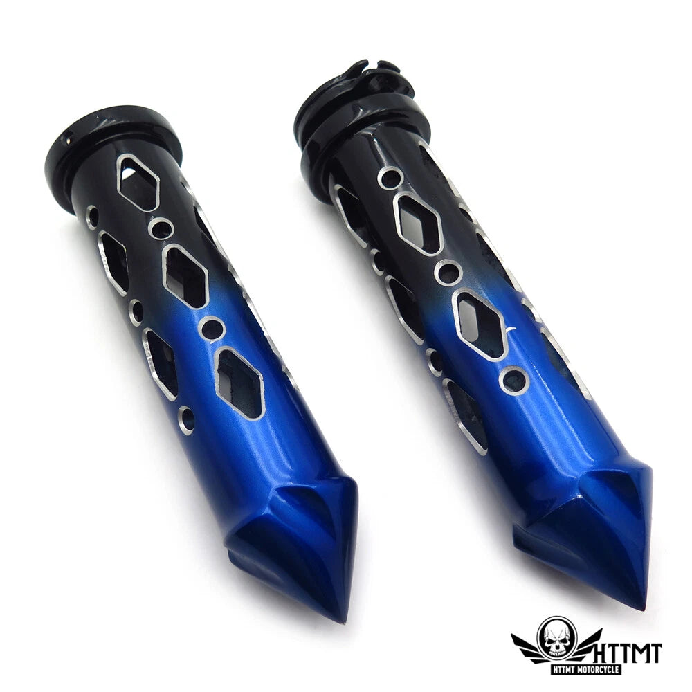 22mm 7/8" Spike Hole Hollow-out Hand Grips for Cruiser Motorcycle