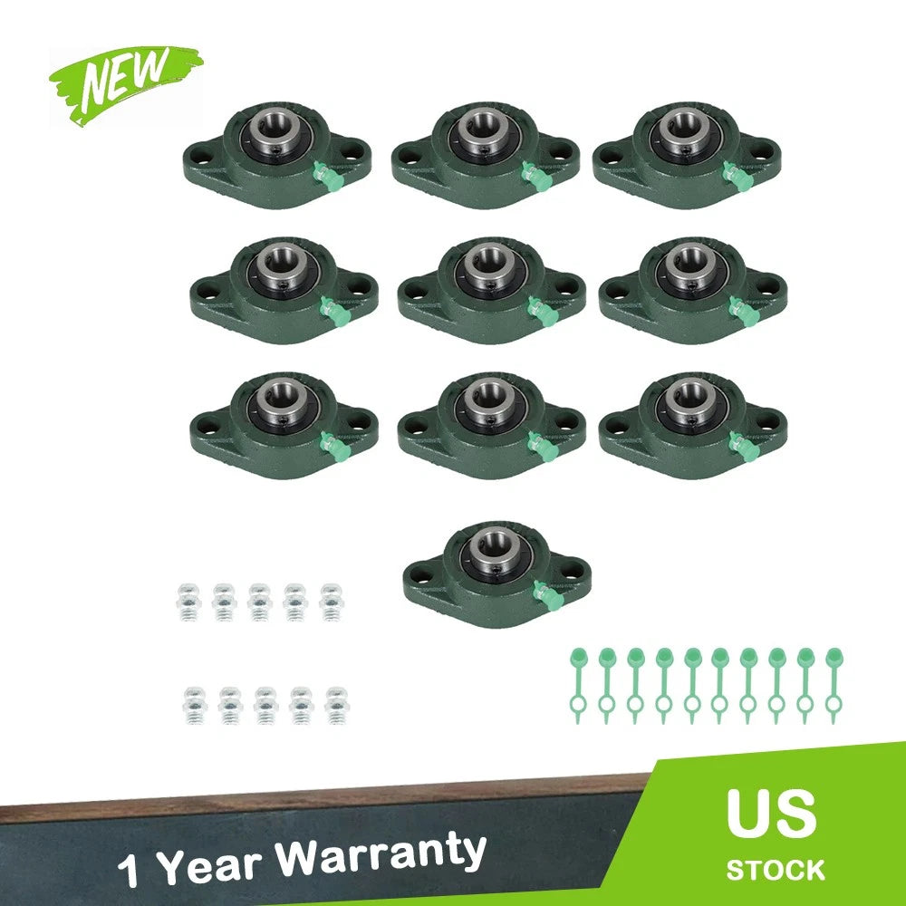 10PCS Pillow Block Flange Bearing UCFL202-10 for
