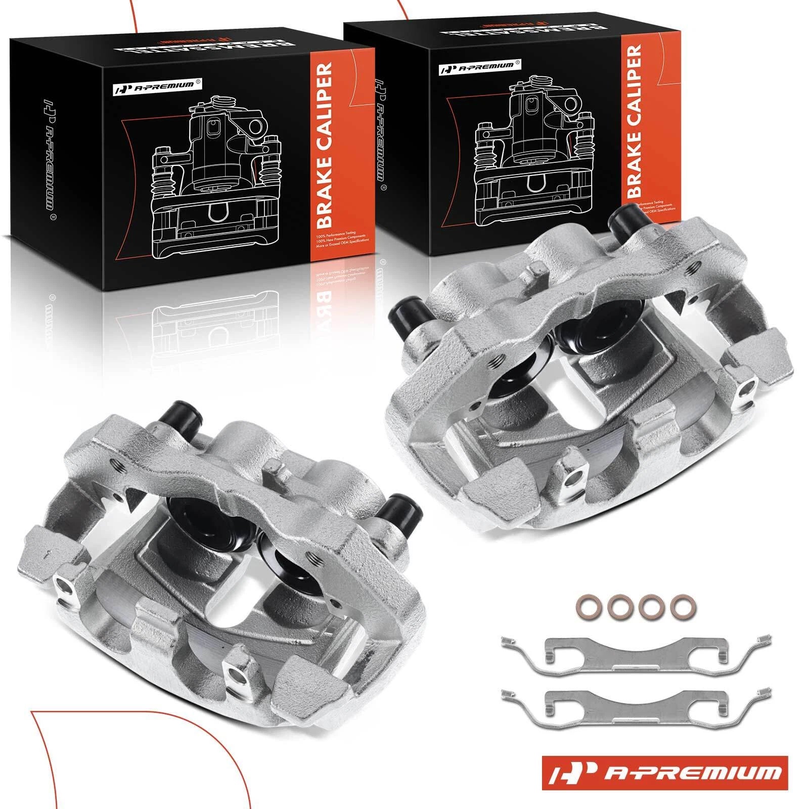Pair Front Brake Calipers for Jeep Grand Cherokee (2011–2017) 330mm