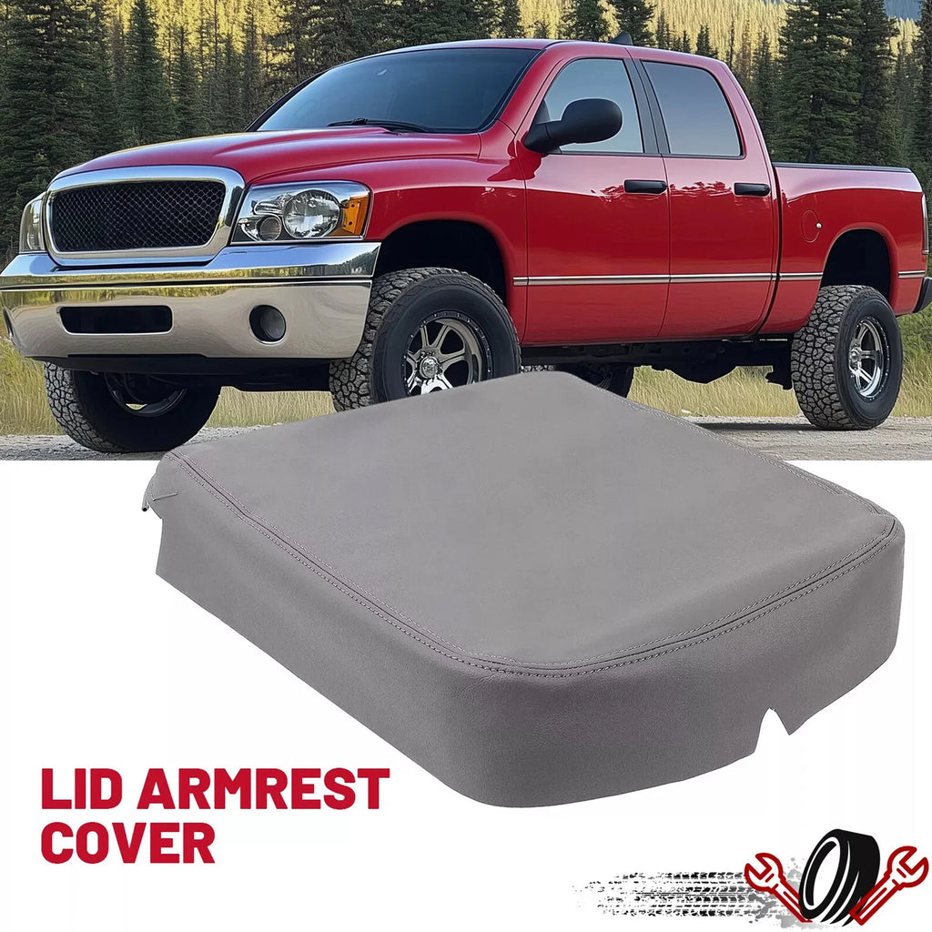 Leather Center Console Lid Armrest Cover for Dodge RAM 1500 2500 3500 (2002–2008)