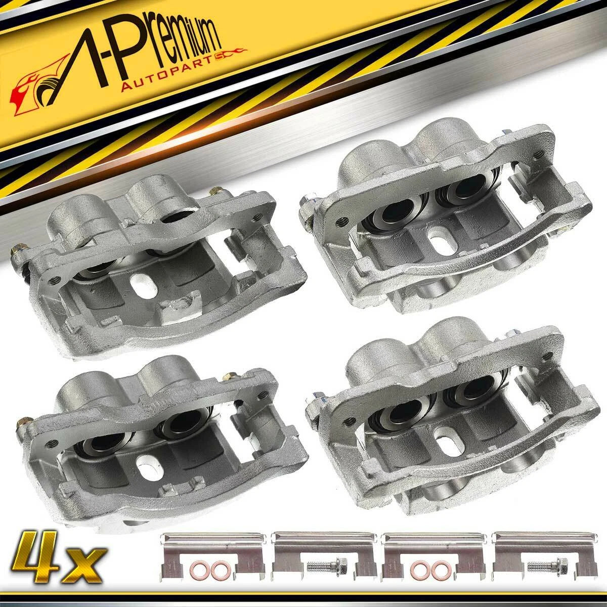Set of 4 Brake Calipers with Bracket for Chevy Silverado 2500 