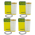 Set of 4 Mann Cartridge Engine Oil Filters for Audi A4, VW Jetta, Passat