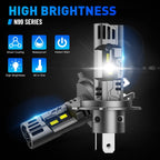 2X H4 9003 LED Headlight Bulb for NOVSIGHT (High Low Beam, 100W, 24000LM, 6500K)