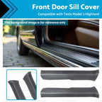 Front Door Sill Cover for Tesla Model 3 (2023–2023) Carbon Fiber Style