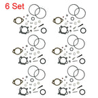 Set of 6 Carburetor Repair Kits for Briggs & Stratton (492495, 493762, 498260)
