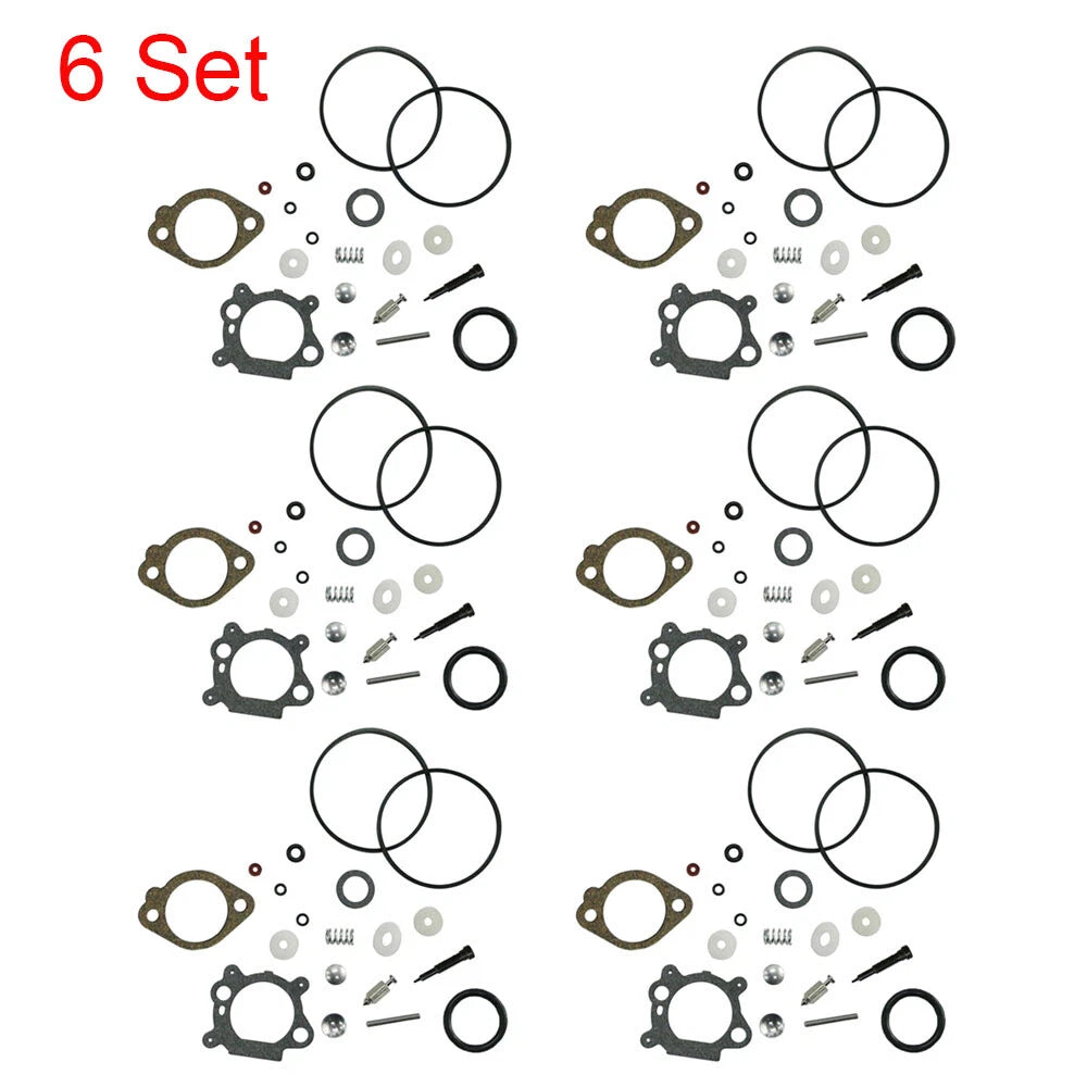 Set of 6 Carburetor Repair Kits for Briggs & Stratton (492495, 493762, 498260)