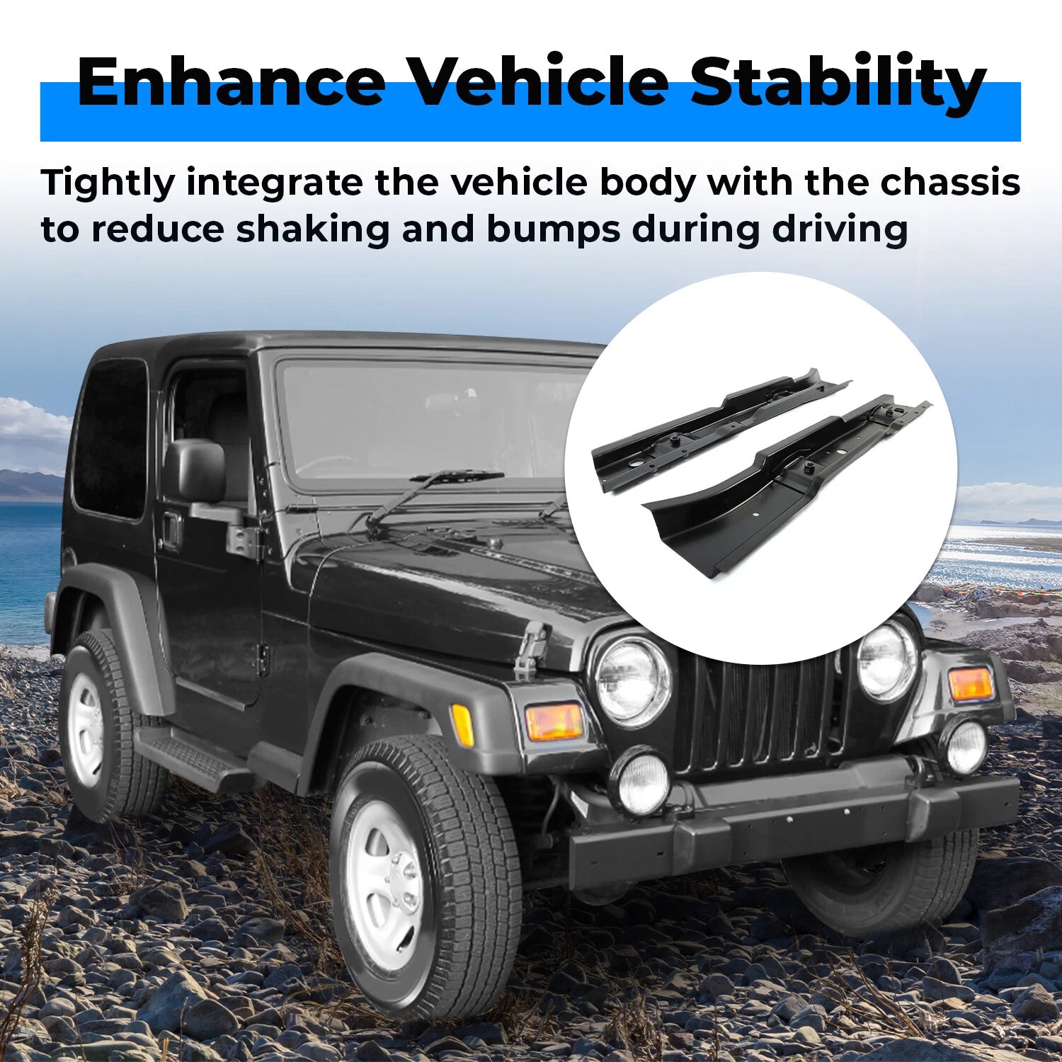 Metal Body Mounts for Jeep Wrangler TJ (1997–2006)