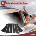 Door Pillar Window Trim for Nissan Note E12/E13 (2009–2022) Black Carbon Fiber
