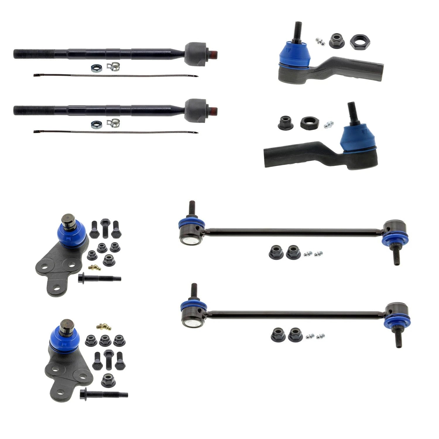 Set of 4 Mevotech Supreme Tie Rod Ends Sway Bar Link Kit for Escape