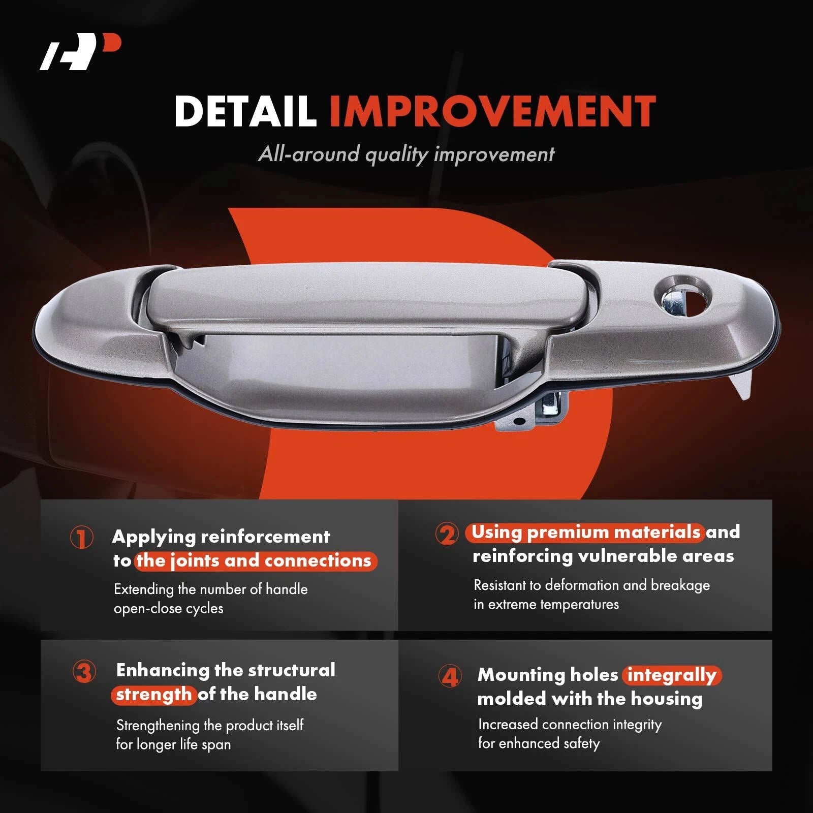 Front Left Exterior Door Handle for Toyota Sienna (1998-2003)