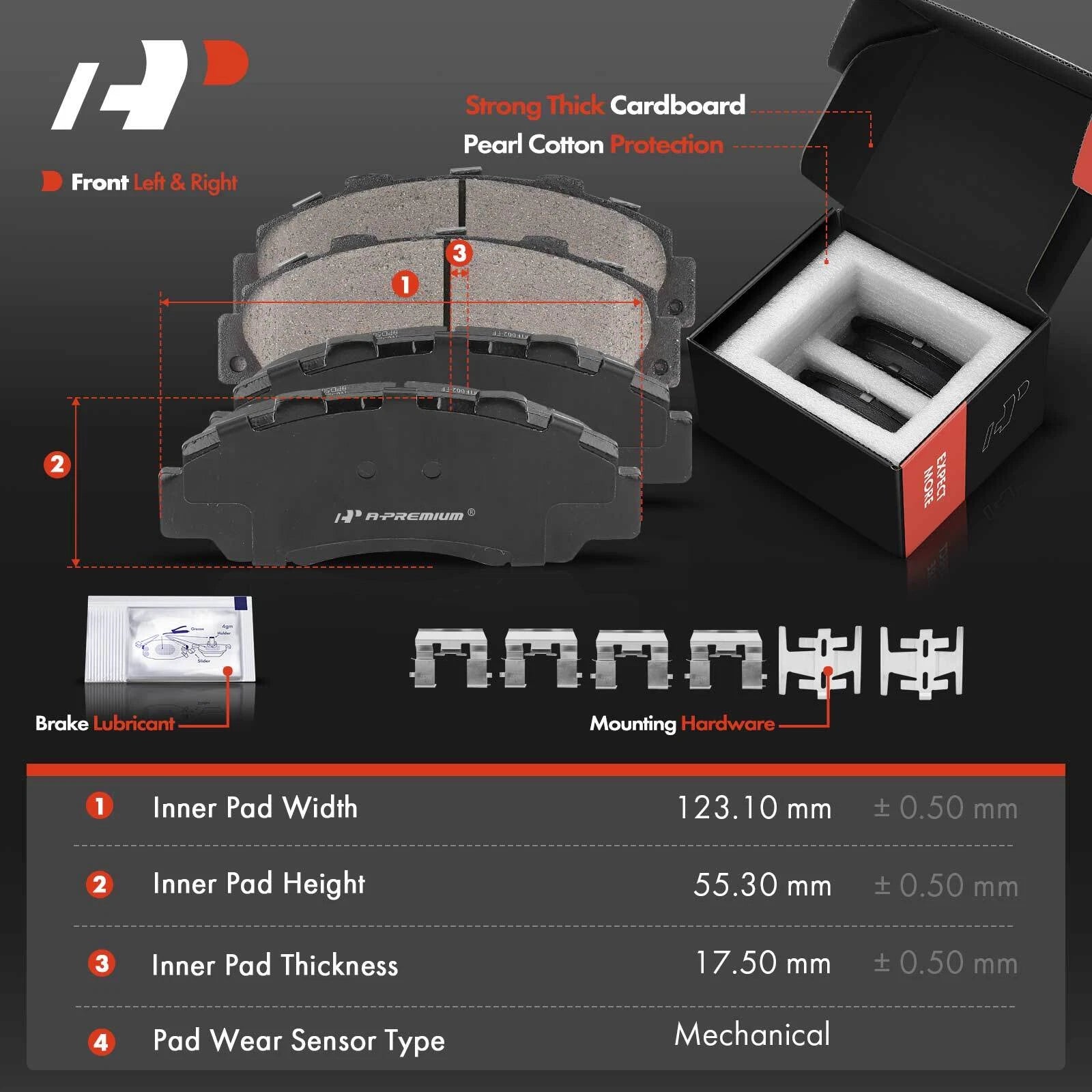 Front Drilled Brake Rotors & Ceramic Brake Pads for Honda CR-V (2017–2023)