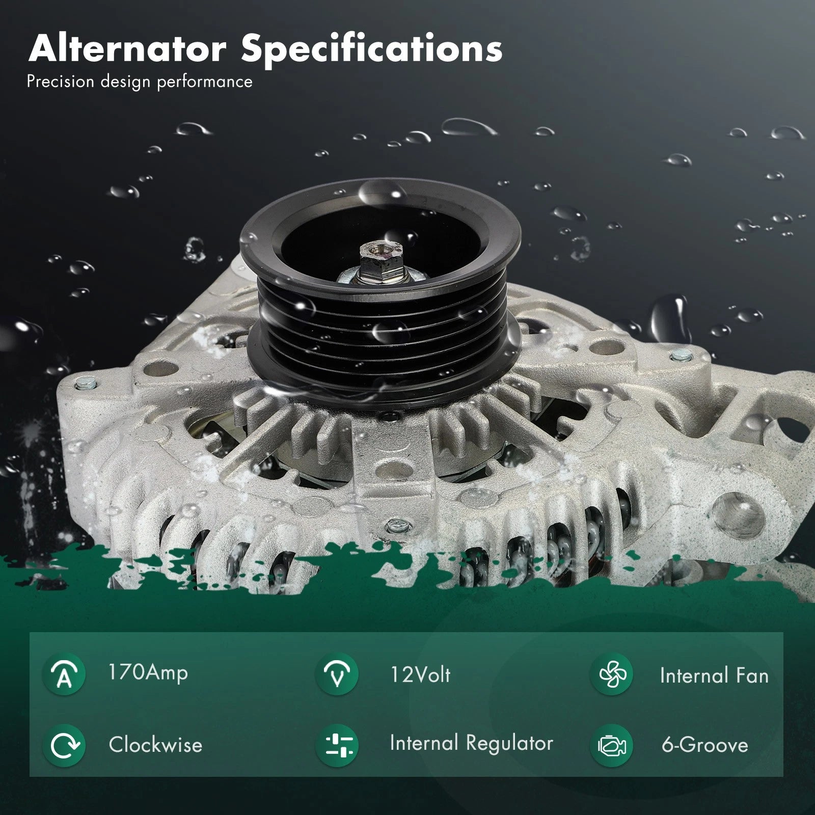Alternator 170A 11251 for Cadillac XTS (2013–2019), Suzuki XL-7 (2007–2009)