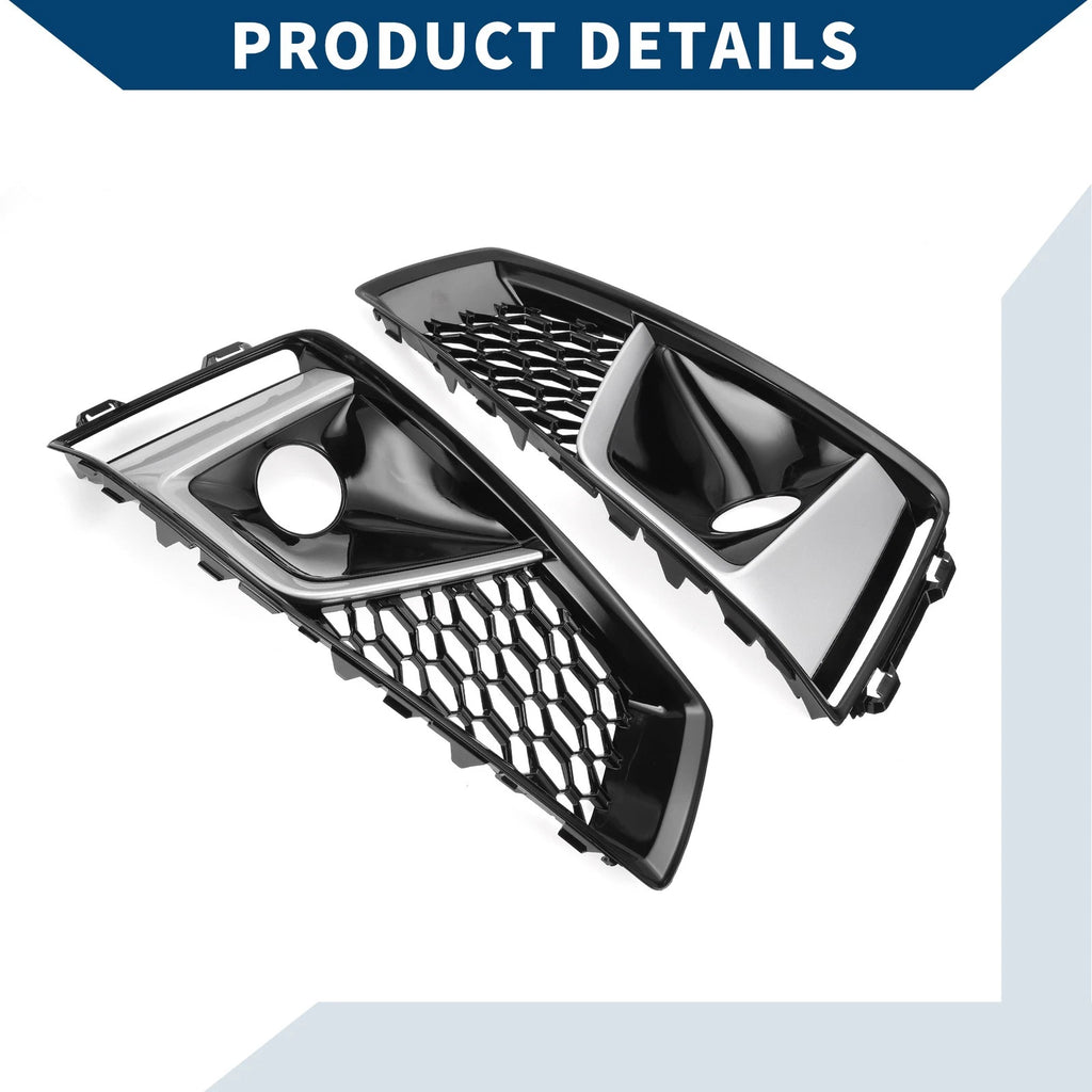 1 Pair Front Fog Light Grill for Audi A6 C7 (2012–2015) No.8WD807681J