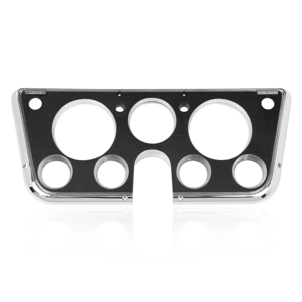 Dash Bezel for Chevy C10 Truck (1967–1972) Black/Chrome 7 Hole