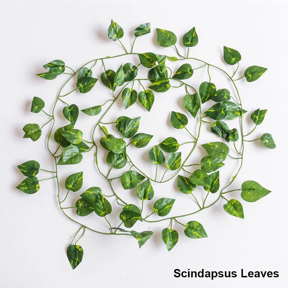 2X Artificial Ivy Vine Garland Hanging Leaf Decoration