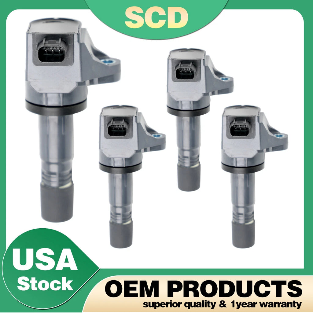 4X Ignition Coils for Acura ILX 2.0L, Honda Civic HR-V 1.8L (2013–2021) UF-672, 30520-R1A-A01