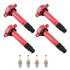 Set of 4 Ignition Coils & Spark Plugs for Jeep Compass Patriot (2007–2017)