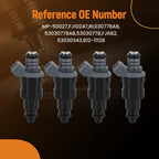 Set of 4 Fuel Injectors for Jeep TJ Wrangler 2.5L (1997–2002)