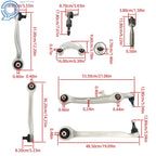 Set of 14 Upper Lower Control Arms Tie Rods for Bentley GT, GTC, Flying Spur (2004–2019)