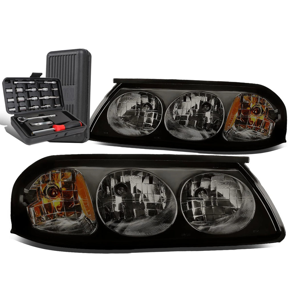 Pair of Smoked/Amber Side Turn Signal Lights for Chevy Impala (2000–2005)