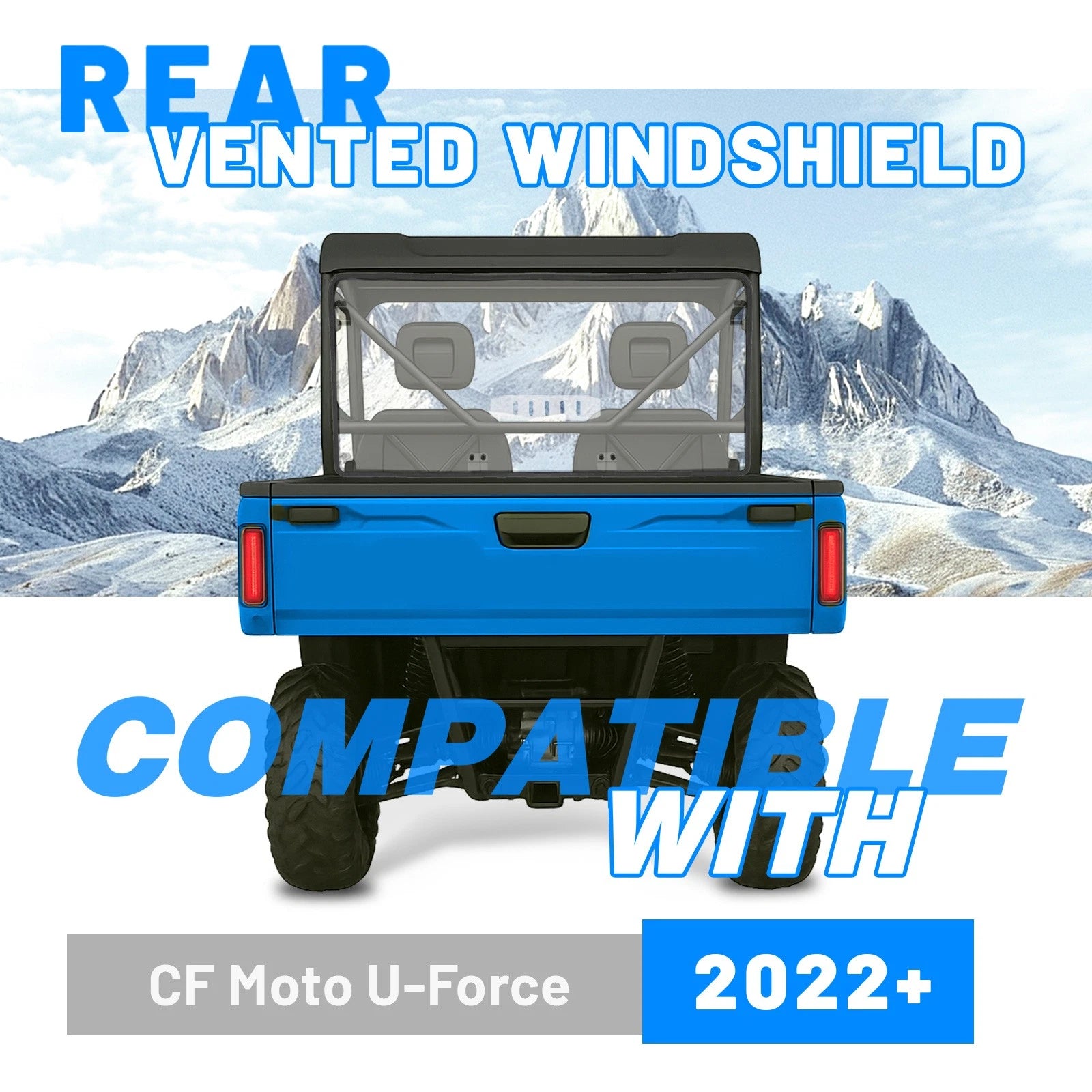 Rear Windscreen for CF Moto UForce 600 (2021–2025) Clear