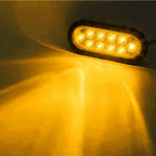 2X Amber 10 LED Marker Lights for Truck Trailer (Oval)