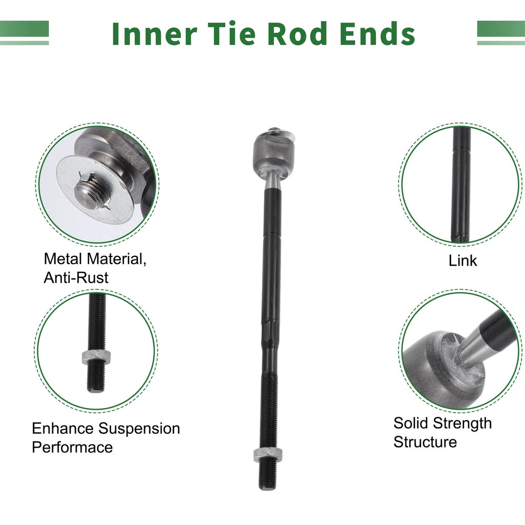 Set of 6 Front Suspension Kit Tie Rod End & Sway Bar Link for Dodge Journey (2009–2020)