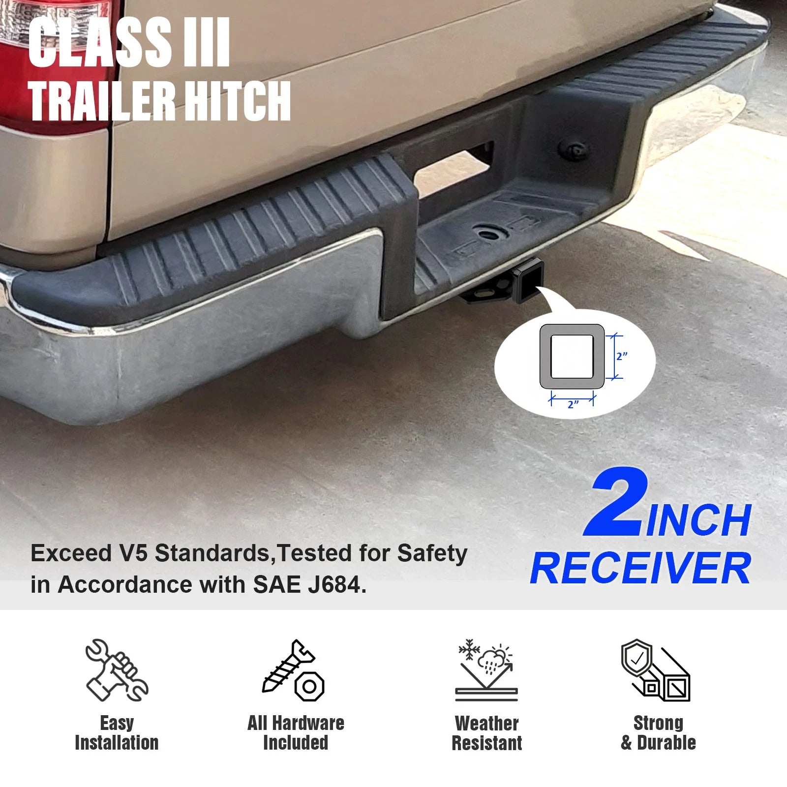 Trailer Hitch Receiver for Ford F-150, Lincoln Mark LT (2006-2008)