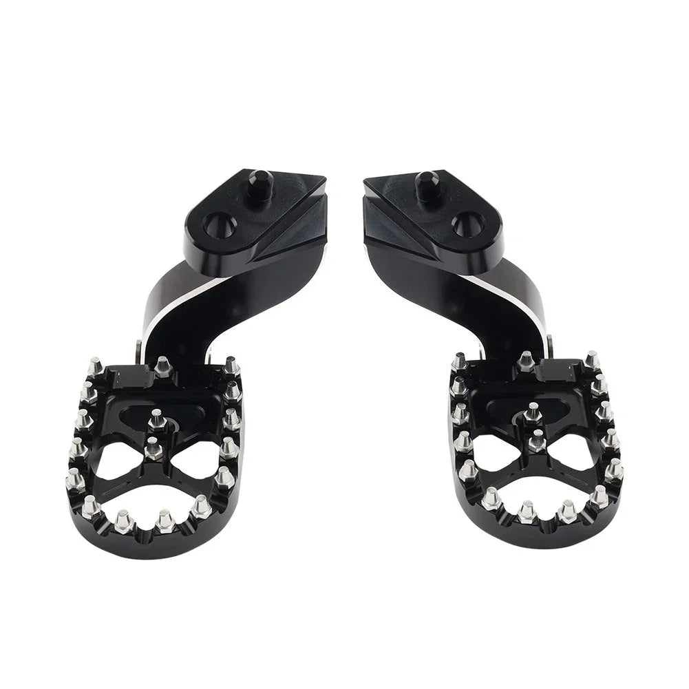 Black Rear Passenger Pedals Mount Kit for Harley Touring Electra Glide (1993-2024)