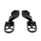 Black Rear Passenger Pedals Mount Kit for Harley Touring Electra Glide (1993-2024)