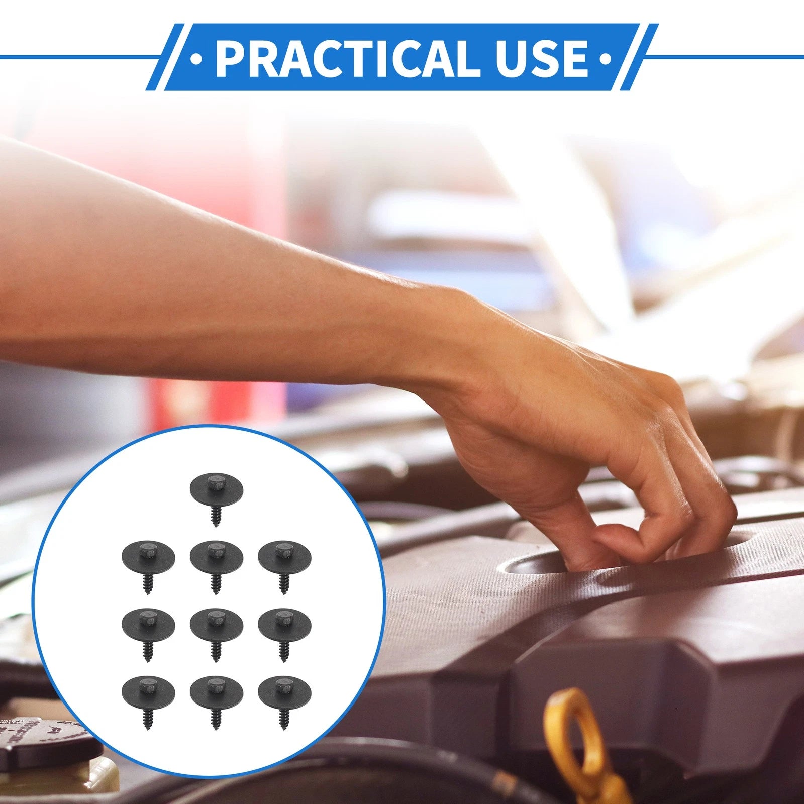 10 Pcs Fender Liner Splash Shield Bumper Cover Screw for Mercedes-Benz A220 (2019–2023)