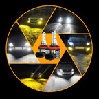 2X LED Fog Light Bulbs for H8 H16 (Dual Color White Amber)