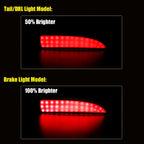 Pair Red LED Rear Side Marker Lights for Mazda 3 (2004–2008)