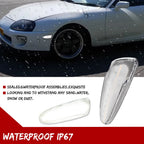 Clear White LED Front Bumper Side Marker Lights for Toyota Supra (1997–1998)