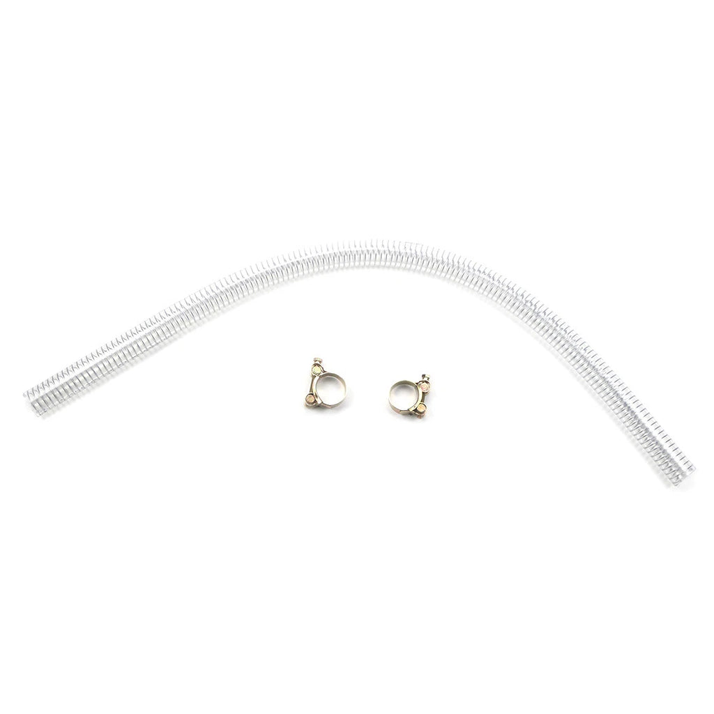 Suction PVC Hose 36" Length 1" ID with Worm Gear Clamps for