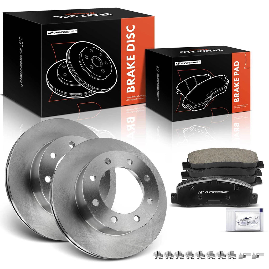 Front Disc Brake Rotors & Ceramic Pads for Ford F-350 Super (2005–2012)