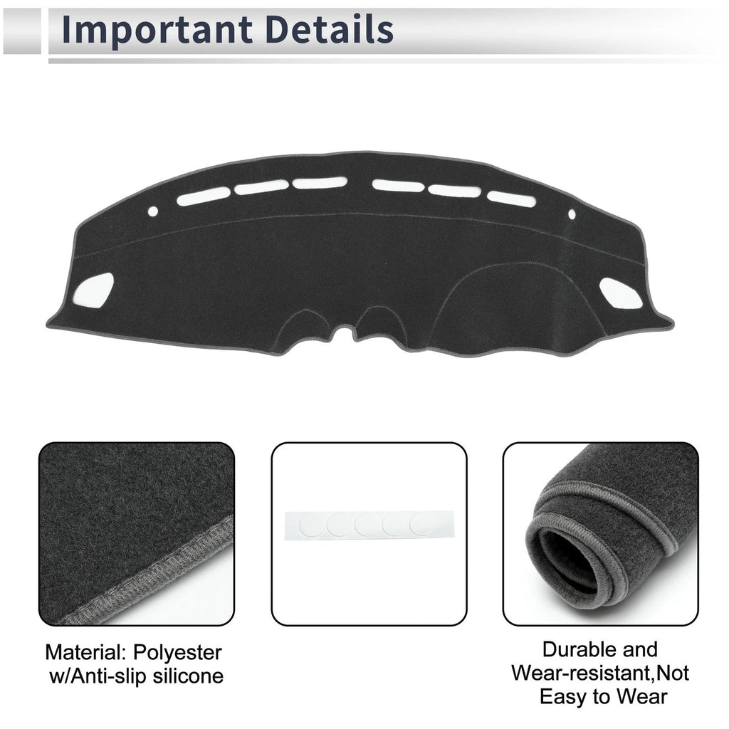 Dashboard Dash Cover Mat for Suzuki Swift Sport (2017–2023) Gray