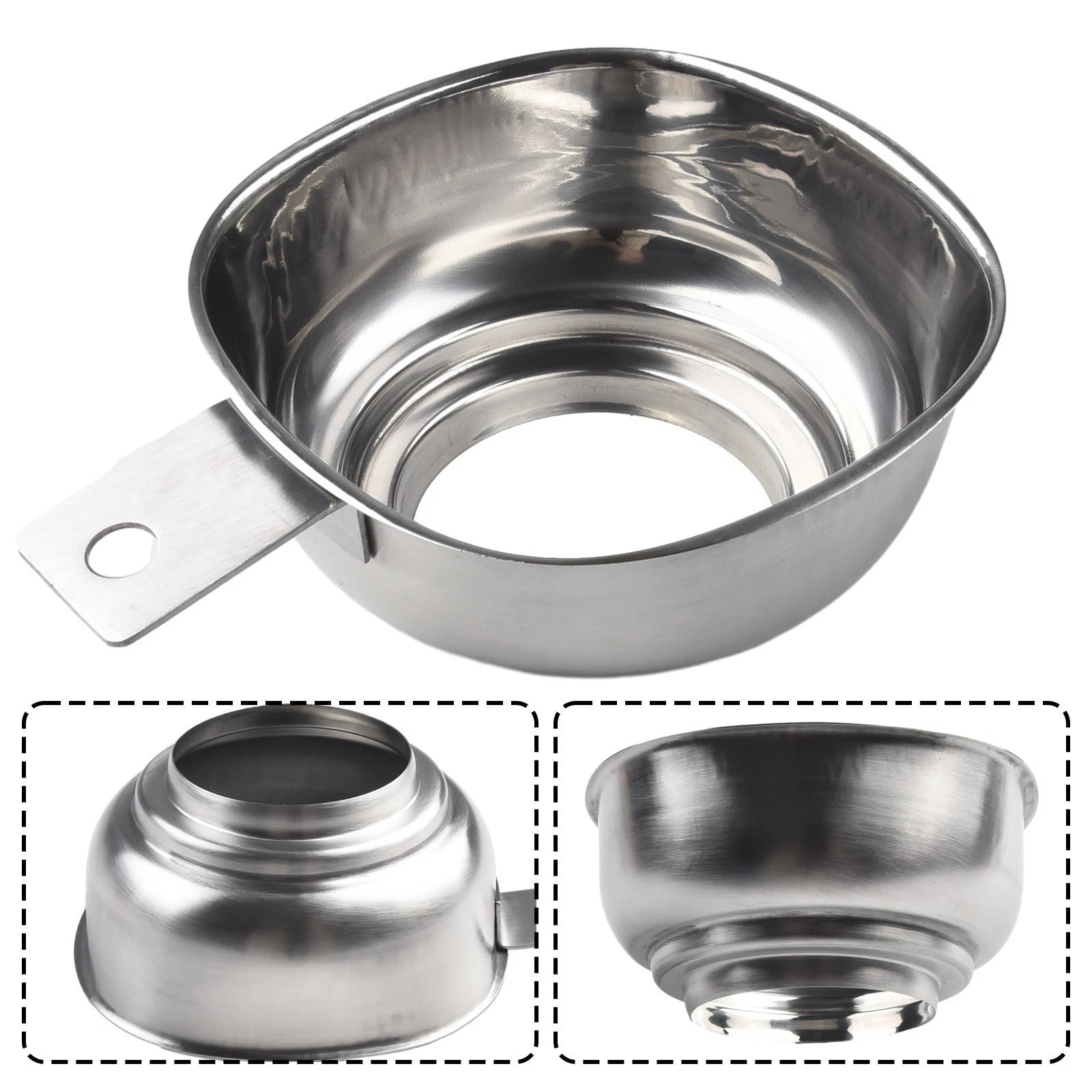 Stainless Steel Wide Mouth Funnel for Kitchen Accessories (1 Piece)