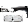 Fender Kit for Dodge Ram 1500 (2002) Front Driver Side Steel with Grille & Headlamp