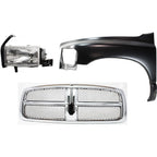 Fender Kit for Dodge Ram 1500 (2002) Front Driver Side Steel with Grille & Headlamp