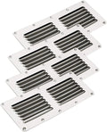 4X Stainless Steel Louvered Vent Grill Cover 4.5" X 9" for Automotive