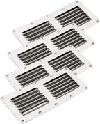 4X Stainless Steel Louvered Vent Grill Cover 4.5" X 9" for Automotive