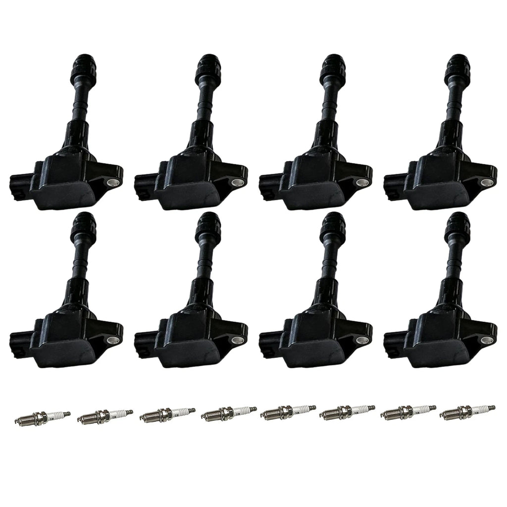 8X Ignition Coils & Spark Plugs for Nissan Titan Armada QX56 NV2500 3500 (2004–2023)