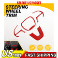 Red Steering Wheel Cover Trim for Dodge Challenger/Charger (2015–2023)