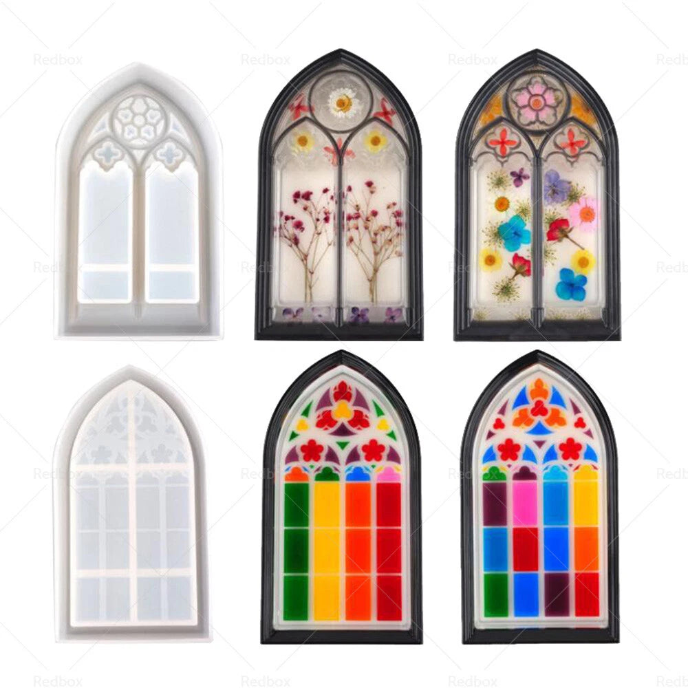 Epoxy Resin Mold for Church Window Silicone Dish Tray Jewelry Container