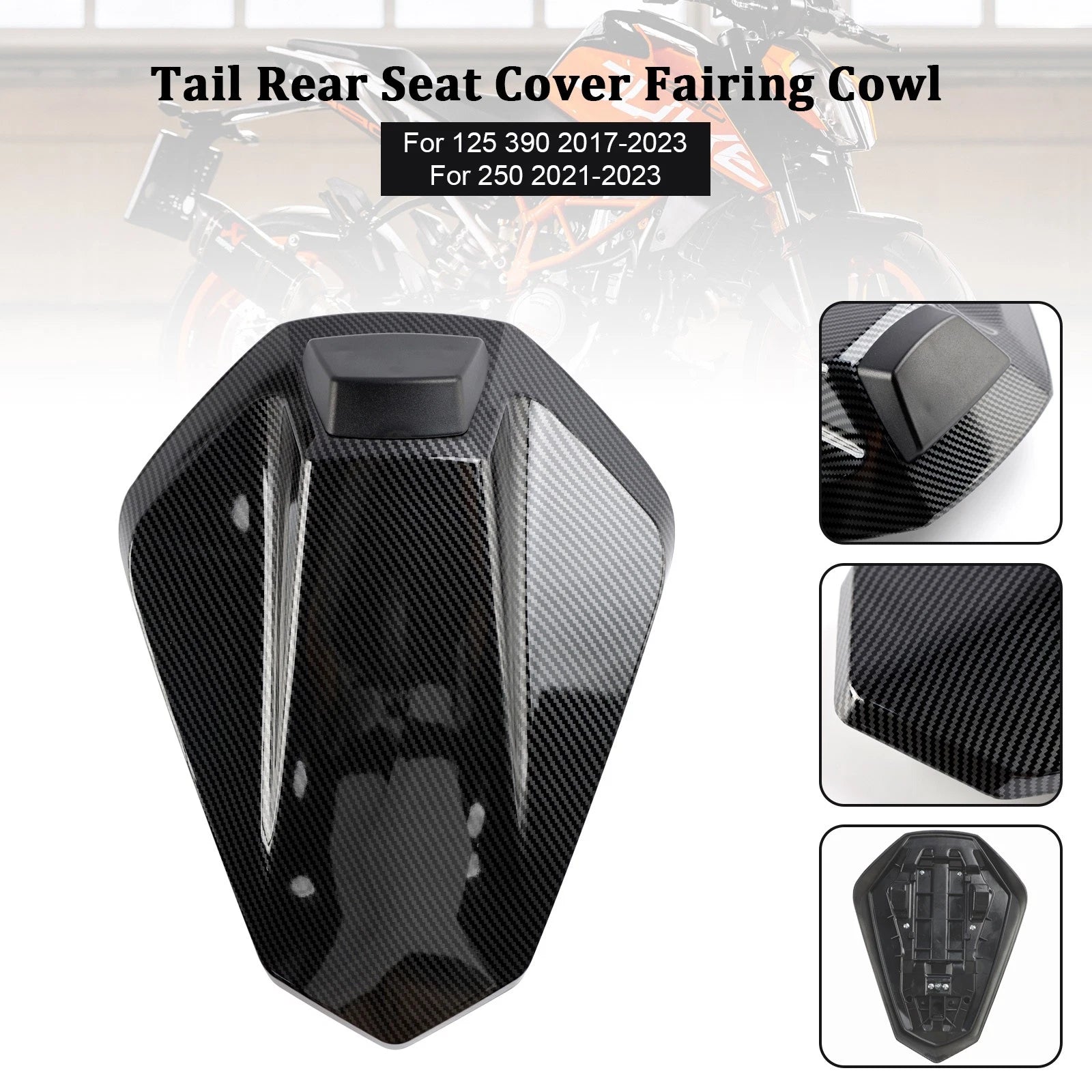 Tail Rear Seat Cover Fairing Cowl for KTM 125 250 390 Duke (2017–2023) Carbon
